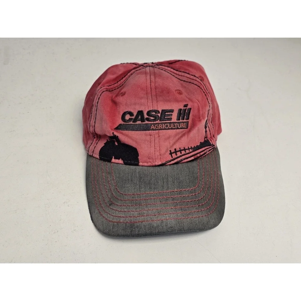 Vintage Hat Case lil Snapback Boys Youth Red Black Agriculture‎ Farmer Trucker